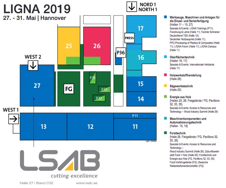 Hallenplan Ligna 2019