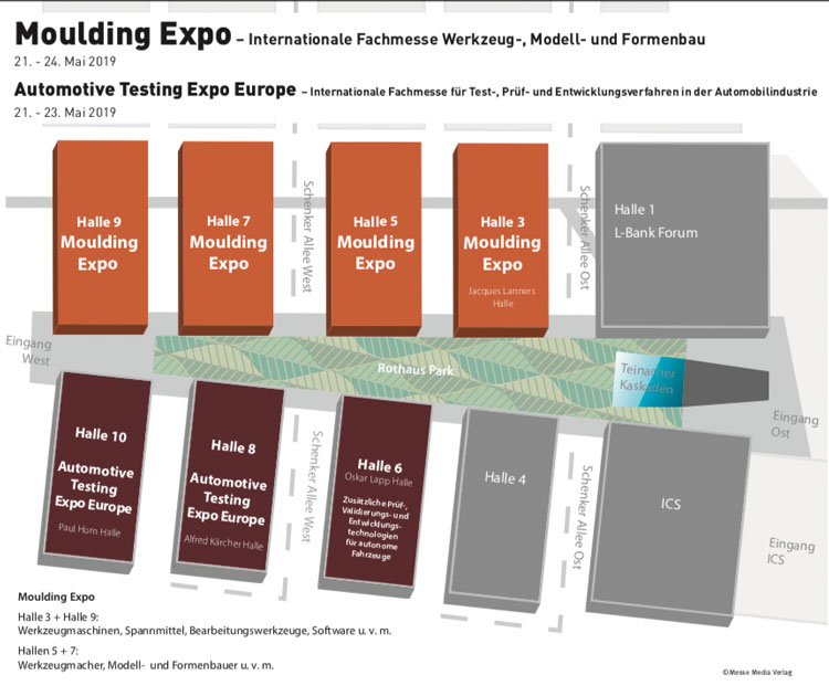 Hallenplan Moulding Expo 2019
